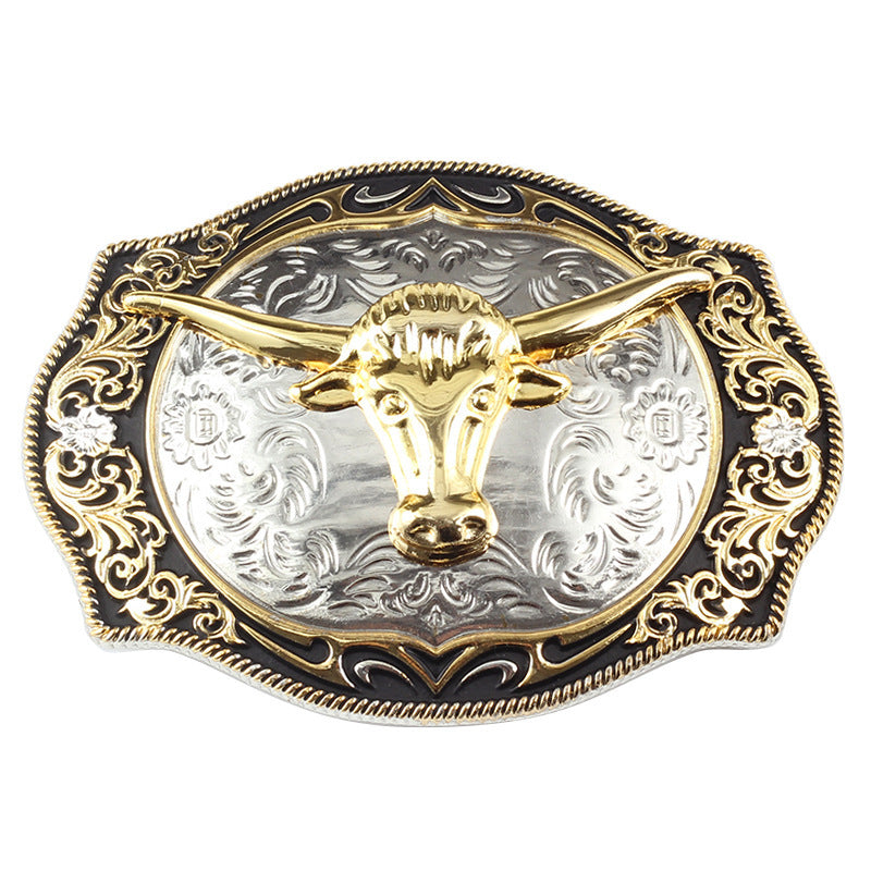 Hebilla de cinturón grande de Texas Longhorn 