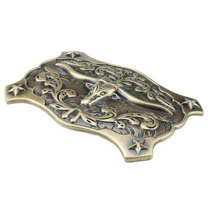 Longhorn Steer Western Belt Buckle – Classic Rodeo Cowboy