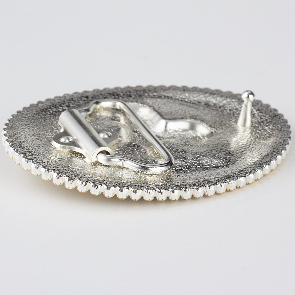 End of the Trail Western Horseman Belt Buckle