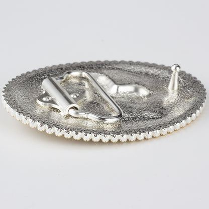 End of the Trail Western Horseman Belt Buckle