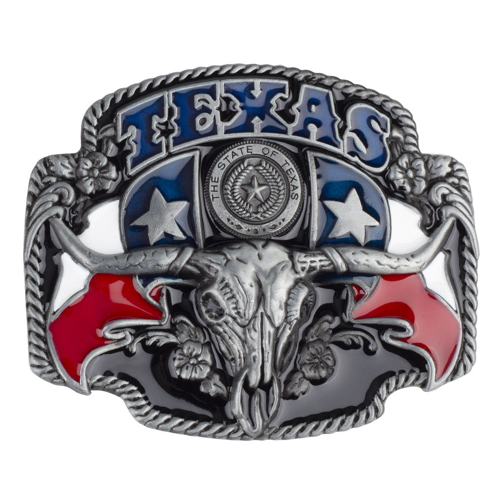 Texas Longhorn Western Belt Buckle – Vintage Lone Star Buckle