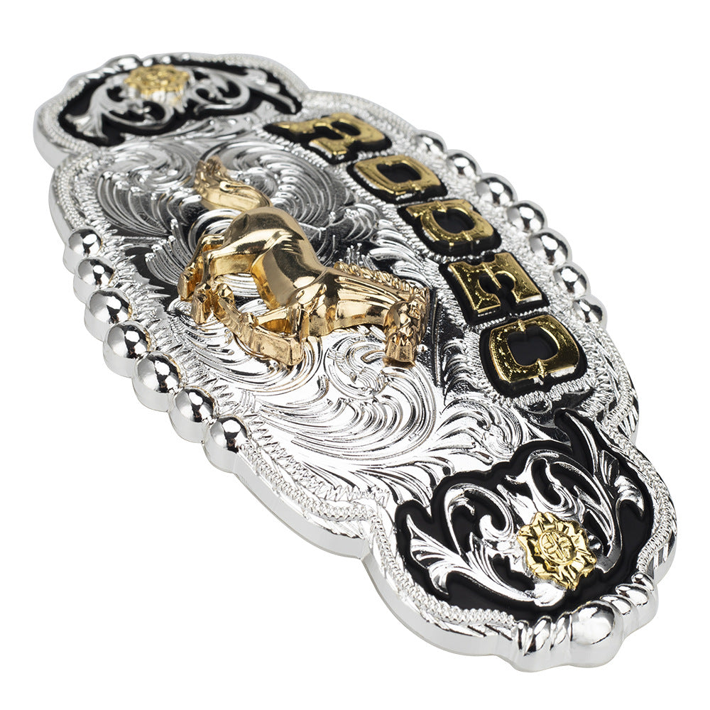 Rodeo Champion Bull Rider Western Belt Buckle