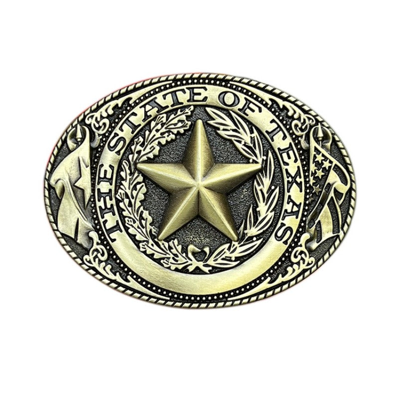 Texas Lone Star belt buckle with classic Western design