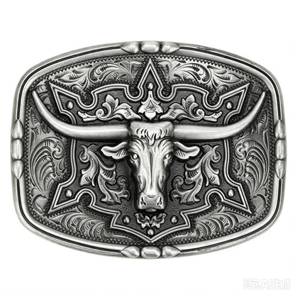 Vintage Texas Longhorn Western Belt Buckle