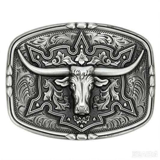 Vintage Texas Longhorn Western Belt Buckle