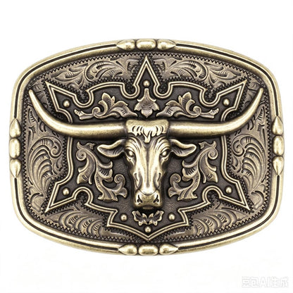 Vintage Texas Longhorn Western Belt Buckle