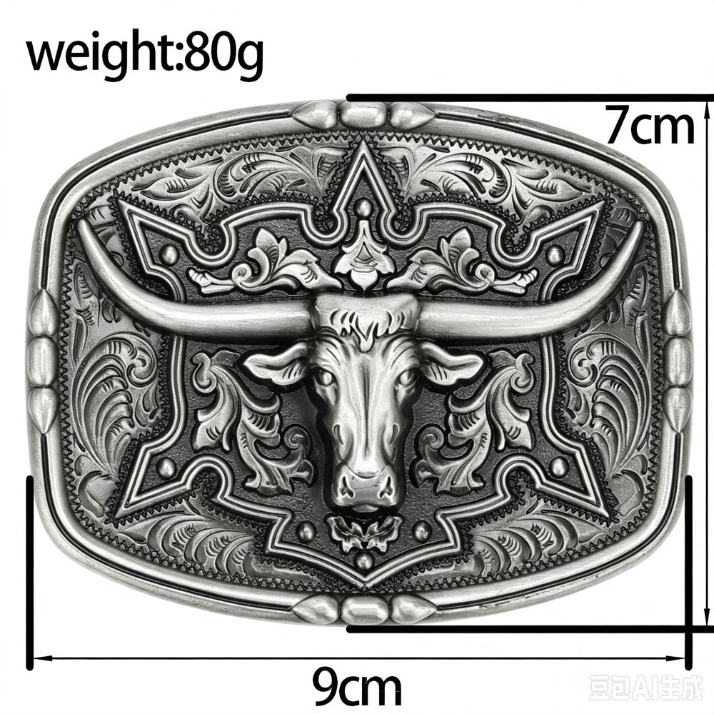 Vintage Texas Longhorn Western Belt Buckle