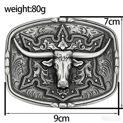 Vintage Texas Longhorn Western Belt Buckle