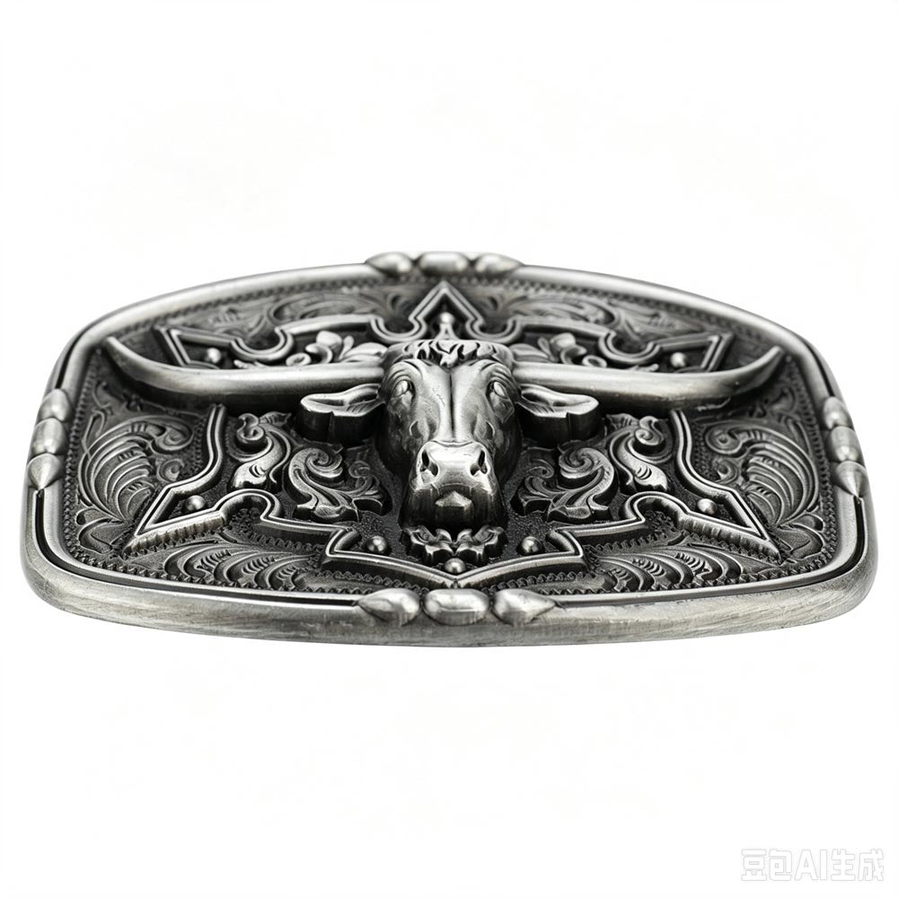 Vintage Texas Longhorn Western Belt Buckle