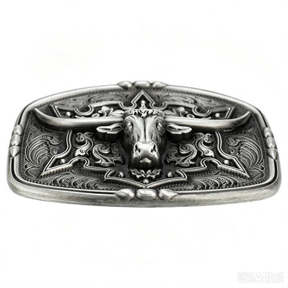 Vintage Texas Longhorn Western Belt Buckle