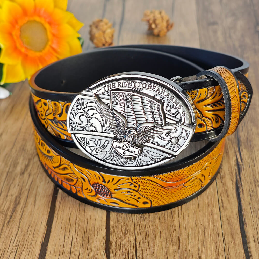 Western Cowboy Belt With Belt Buckle
