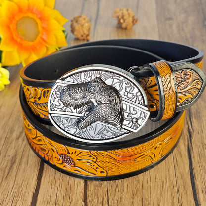 Western Cowboy Belt With Belt Buckle