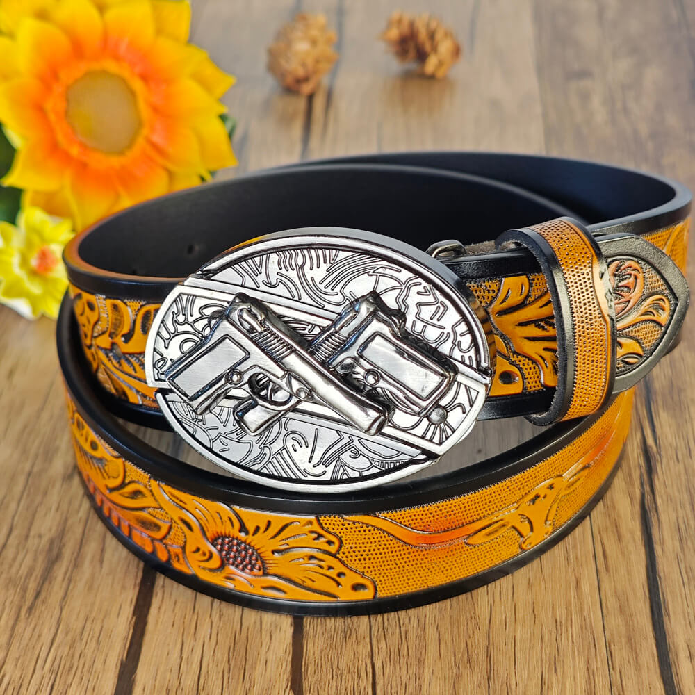 Western Cowboy Belt With Belt Buckle