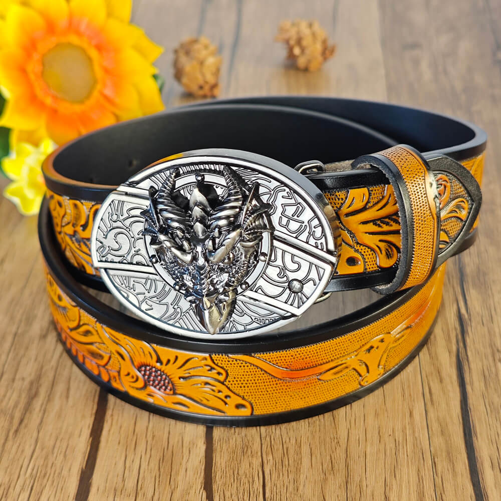 Western Cowboy Belt With Belt Buckle