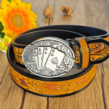 Western Cowboy Belt With Belt Buckle