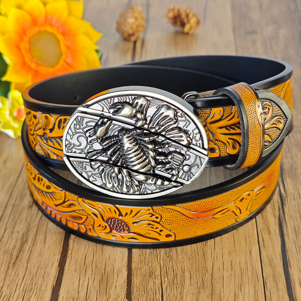 Western Cowboy Belt With Belt Buckle