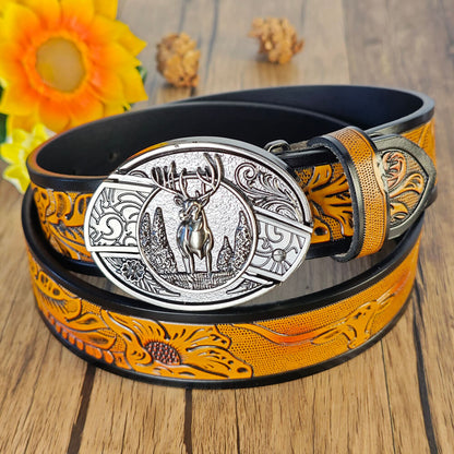 Western Cowboy Belt With Belt Buckle