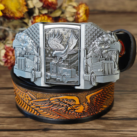 Western Eagle belt with Eagle lighter buckle