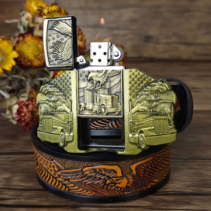 Western Eagle belt with Eagle lighter buckle