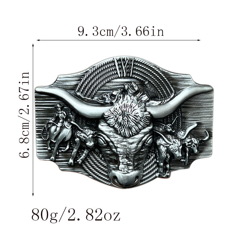 Western longhorn belt buckle, suitable for western style lovers