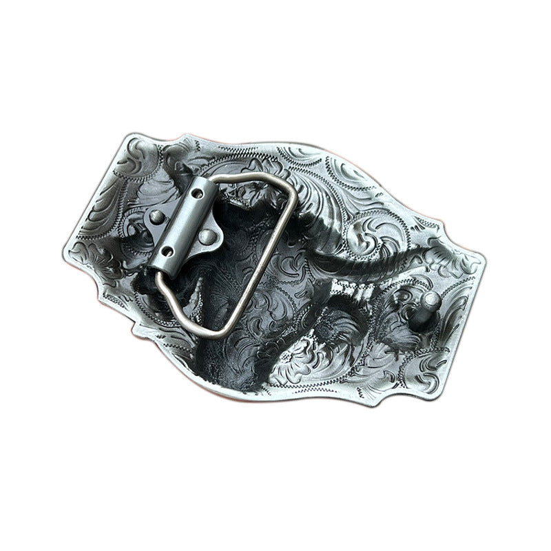 Western longhorn belt buckle, suitable for western style lovers
