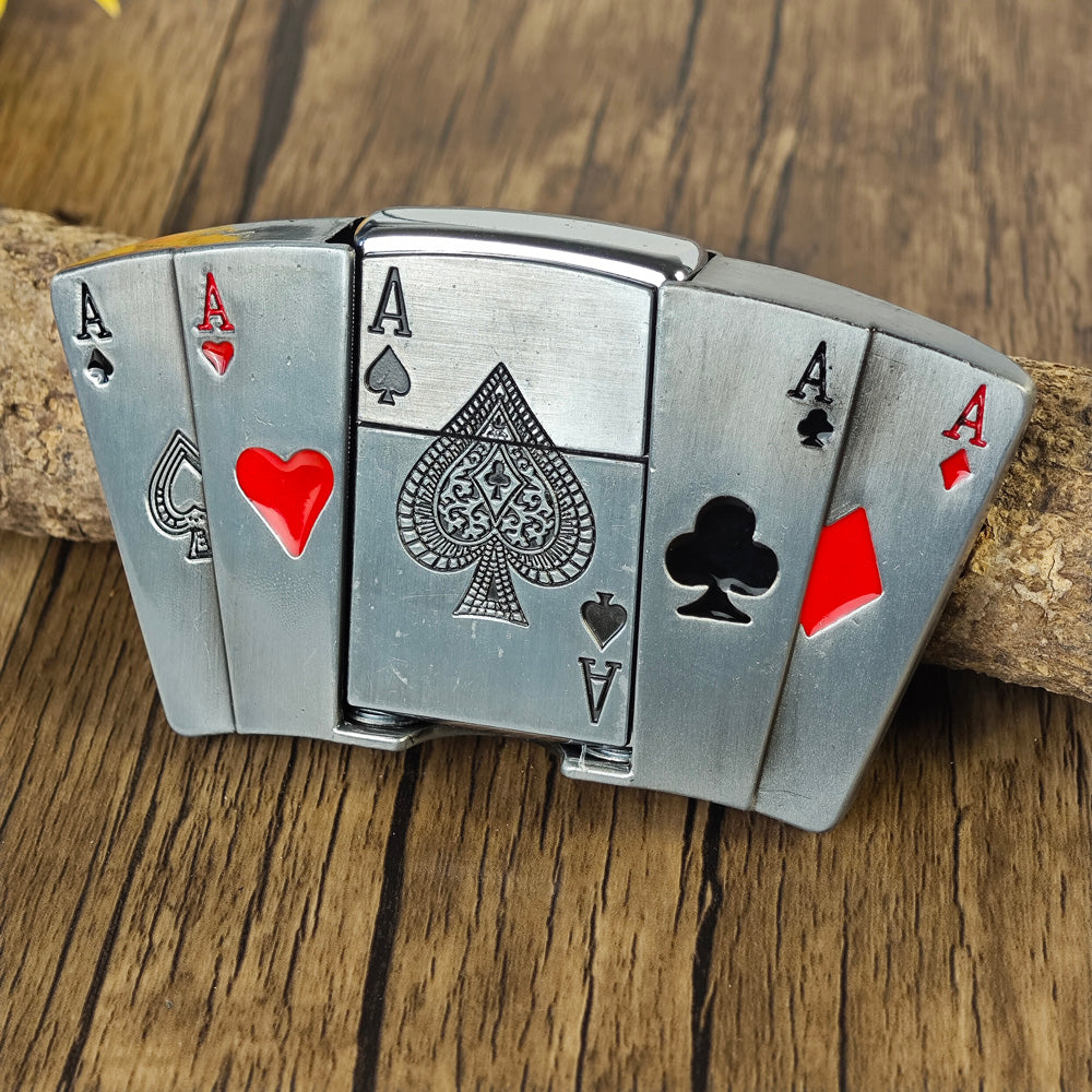 Belt Buckle With Lighter-poker