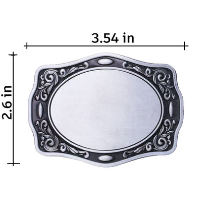 Personalized Laser Engraved Western Belt Buckle - Custom Name & Initials