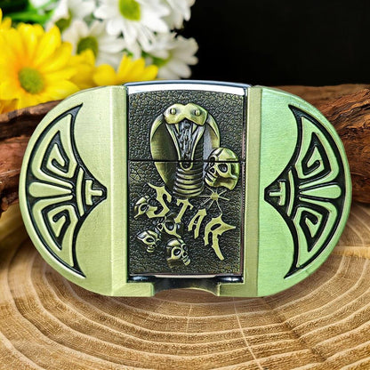 Western Snake Pattern Lighter Belt Buckle