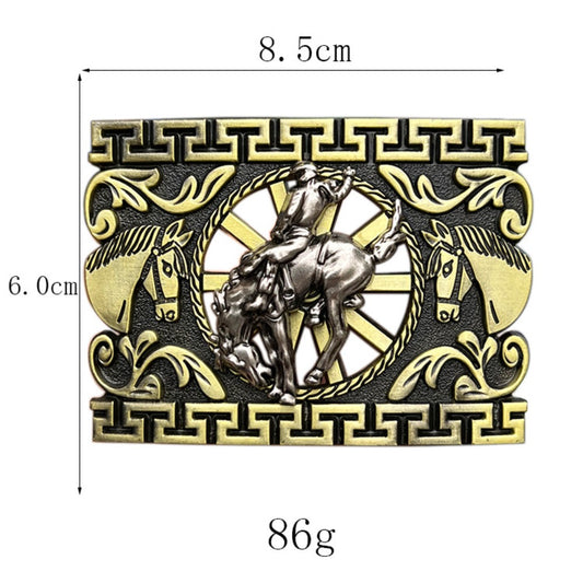 Rodeo Bull Rider Belt Buckle – Western Cowboy 3D Design
