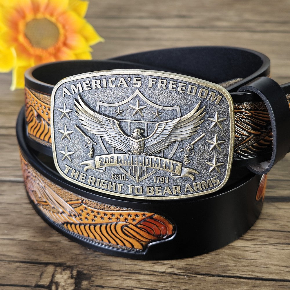 Second Amendment Cowboy Belt