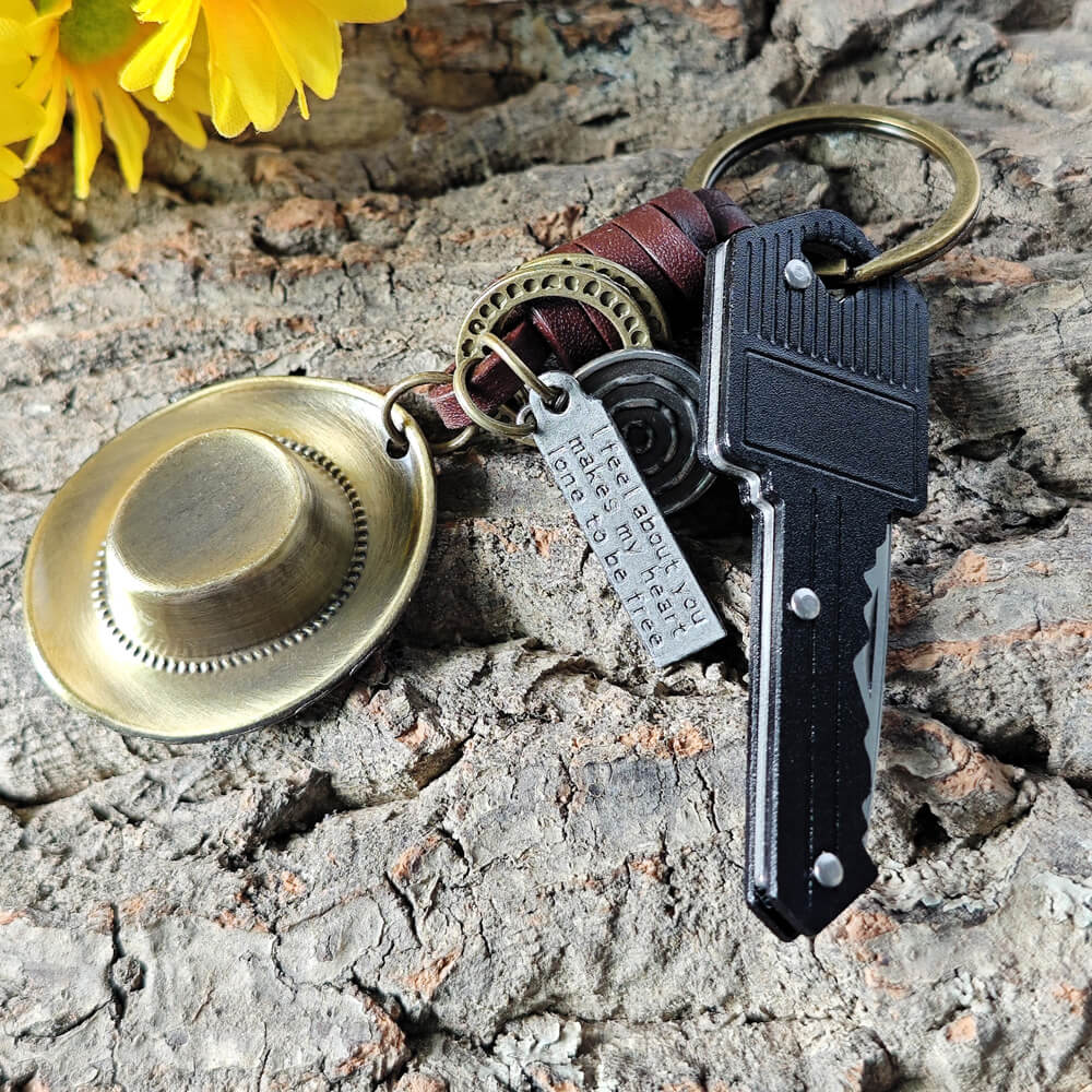 Cowboy Hat Keychain & Portable Box Opener Tool