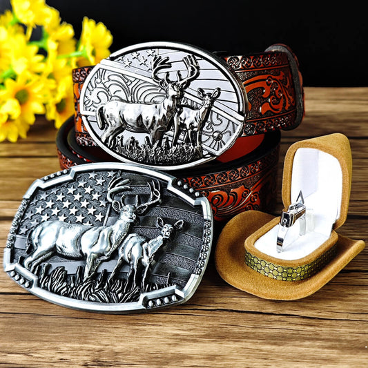 Deer-Themed Belt and EDC Tool Jewelry Set
