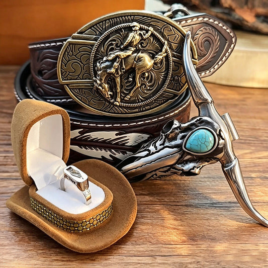 Rodeo Western Belt & EDC Jewelry Set