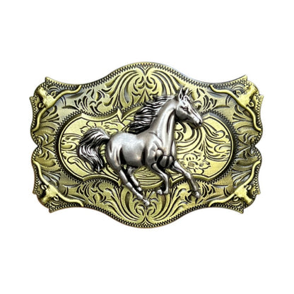 Galloping Horse Western Belt Buckle