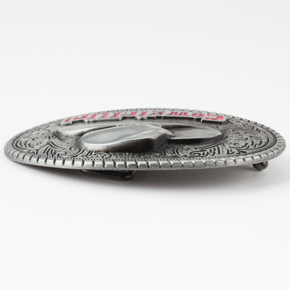 COWGIRLUPA Western Belt Buckle - Vintage Cowboy Hat Design