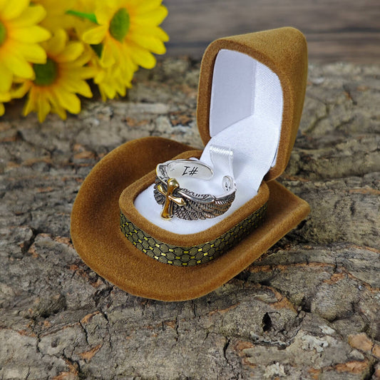 Vintage Western Cross Ring | Adjustable Band
