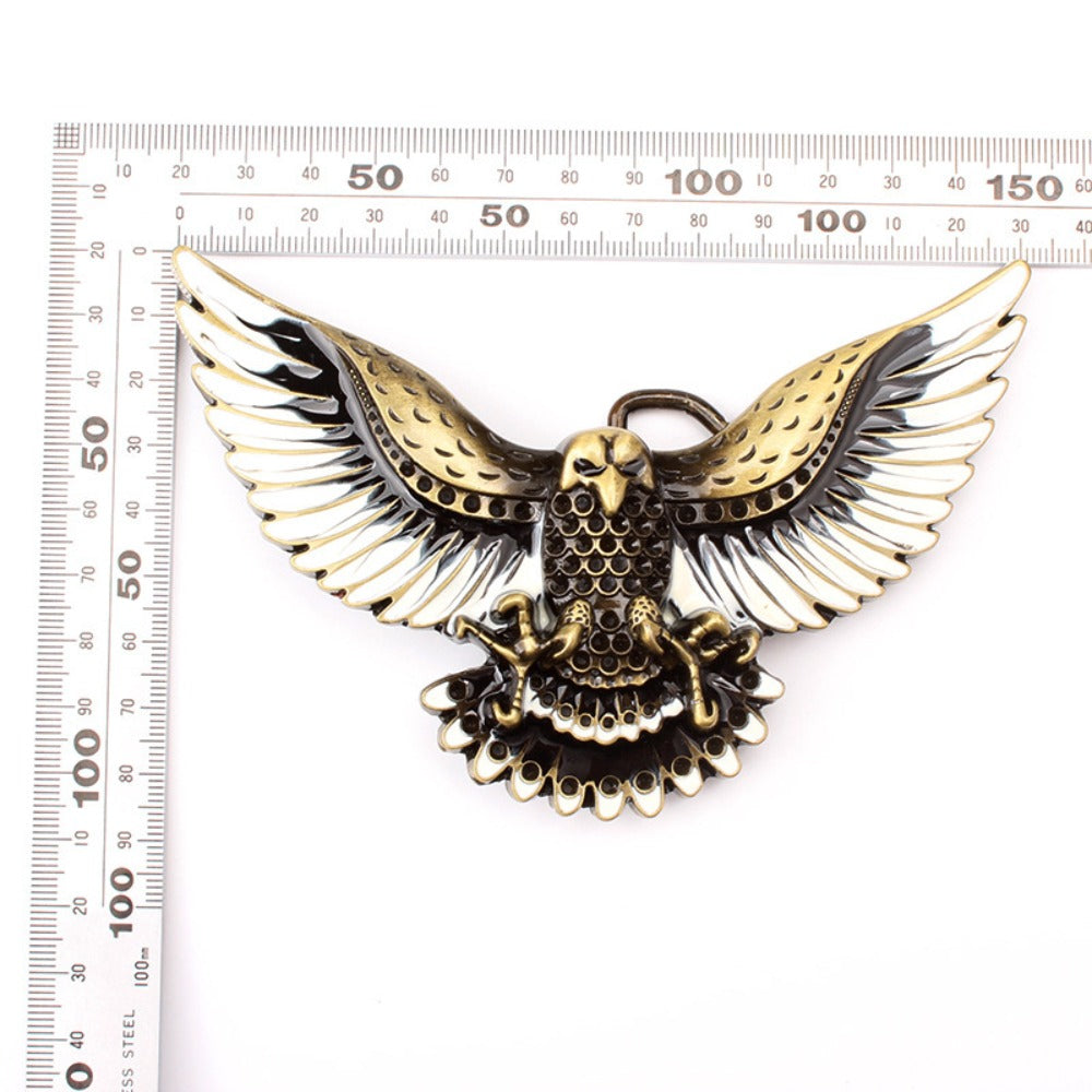 Vintage Spreading Wings Owl Belt Buckle - Western Totem Design